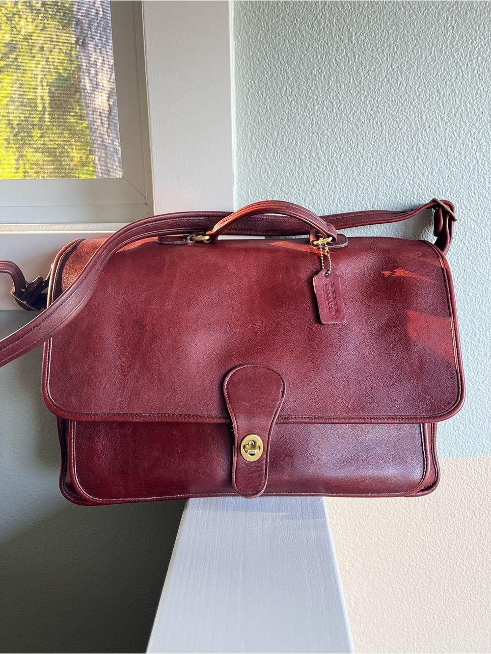 Vintage Coach Metropolitan Brief - pre-94 - United States- Bordeaux - Style 5180